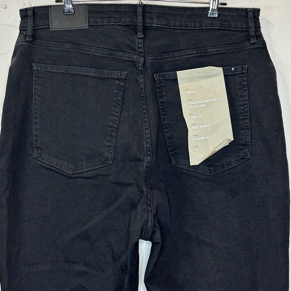 New Everlane The Curvy Way-High Rise Skinny Jean Organic Cotton Women's 35R NWT - Picture 7 of 11
